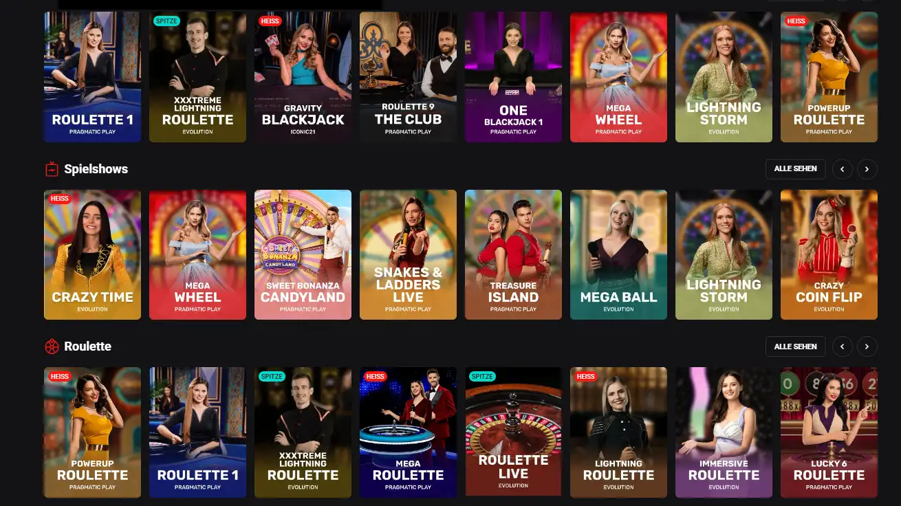 rollero casino live